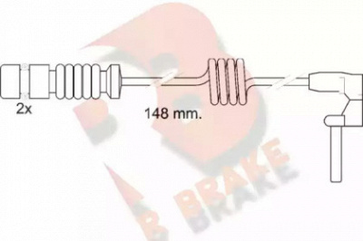 R BRAKE 610398rb -  Сигнализатор, износ тормозных колодок